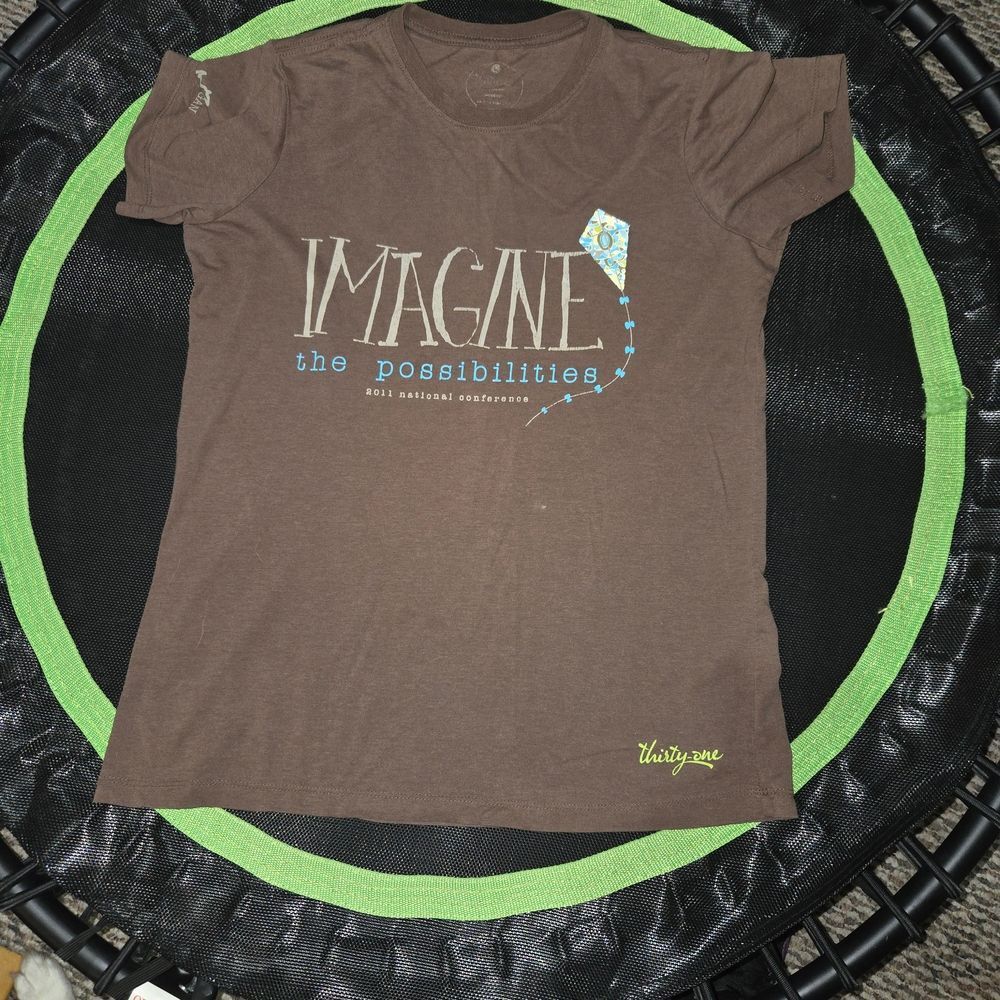 Thirty-One Brown Graphic Tee With Michigan Logo